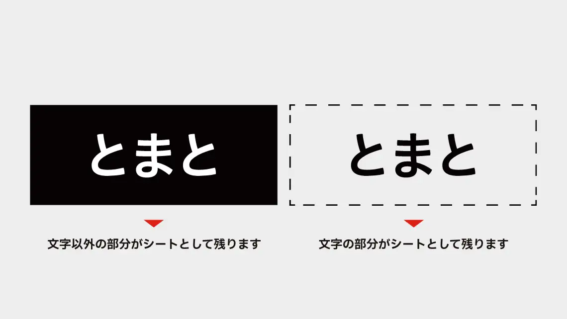 黒い部分がカッティングシートとして切り出されます