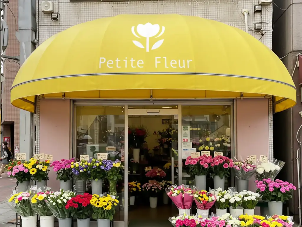 店舗テント用カッティングシート
