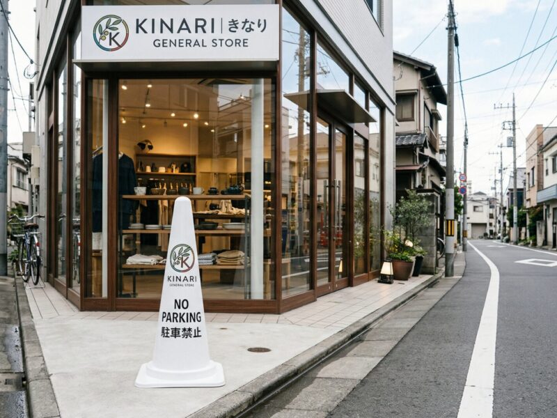 コーン看板カッティングシート事例